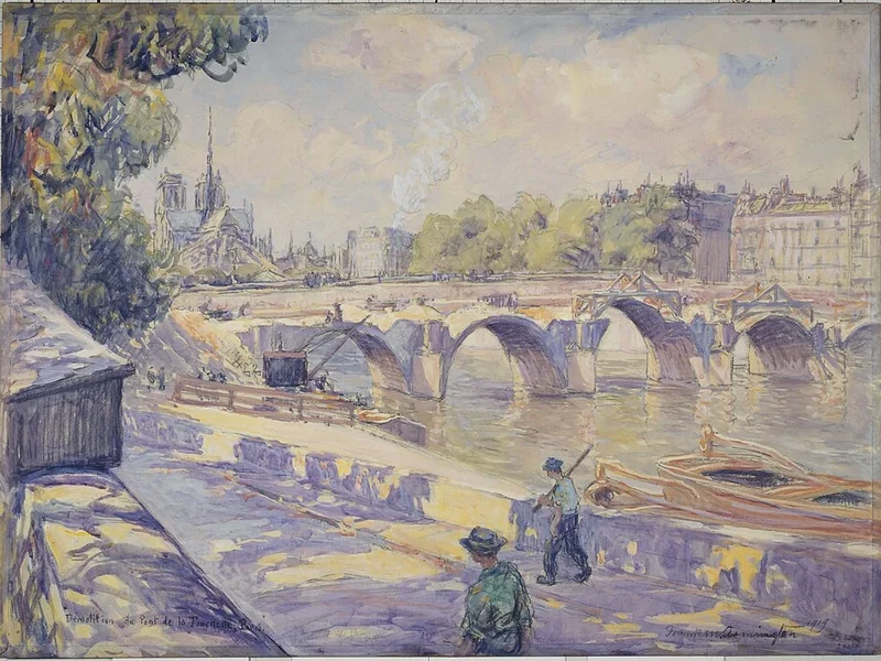 1876-Frank Armington - Demolizione del ponte della Tournelle